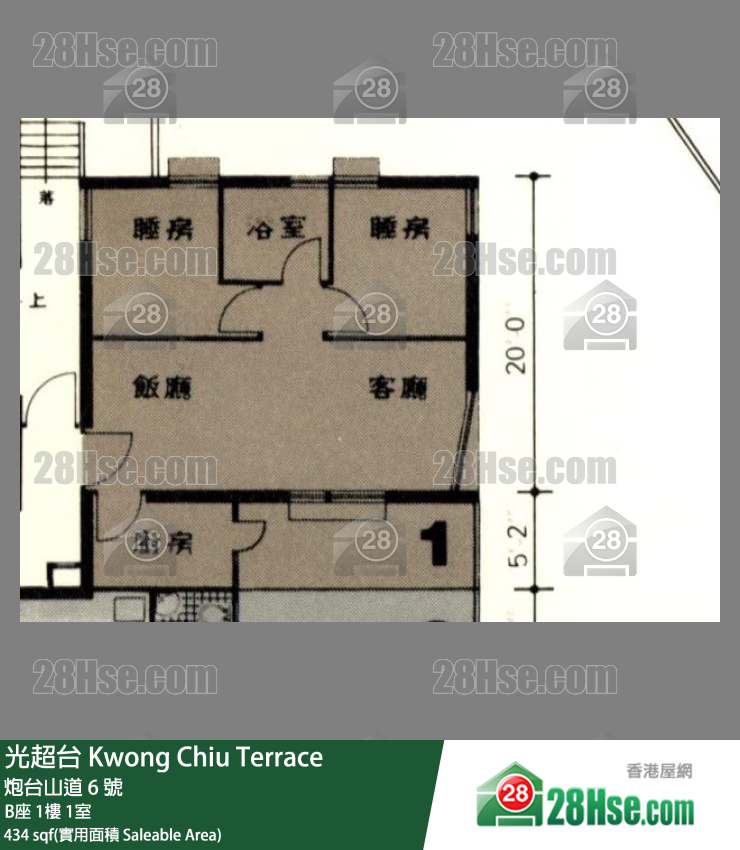 光超台 B座 1楼 1室 平面图