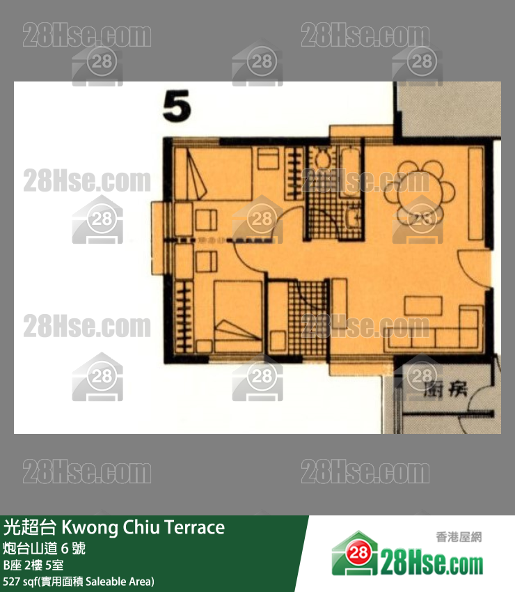 光超台 B座2樓 5室 平面圖