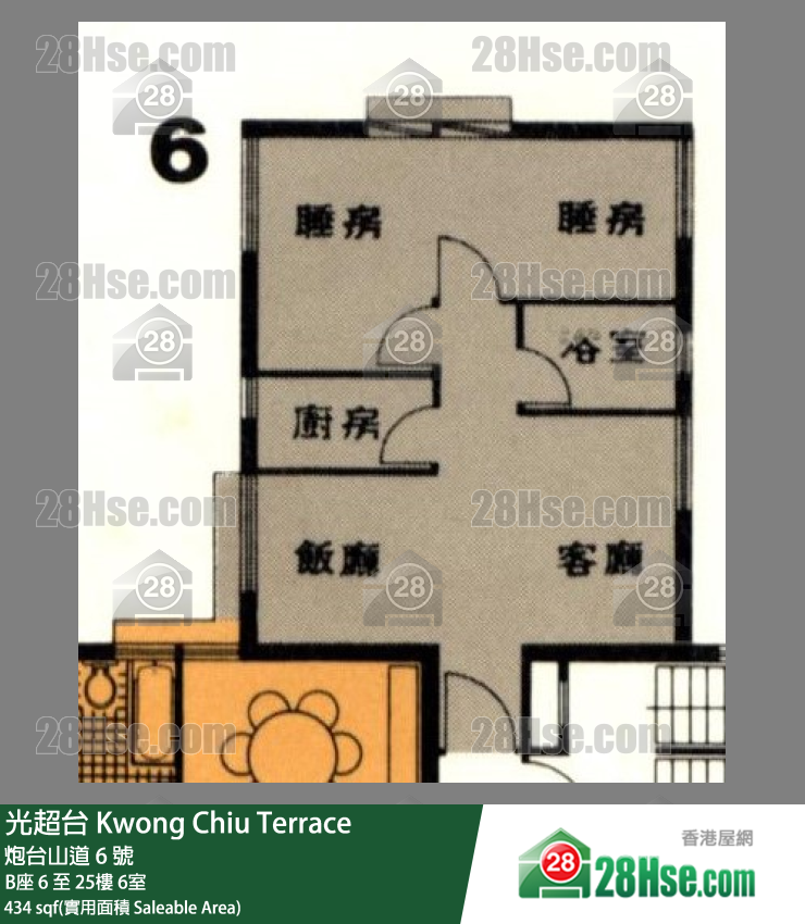 光超台 B座6楼 6室 平面图