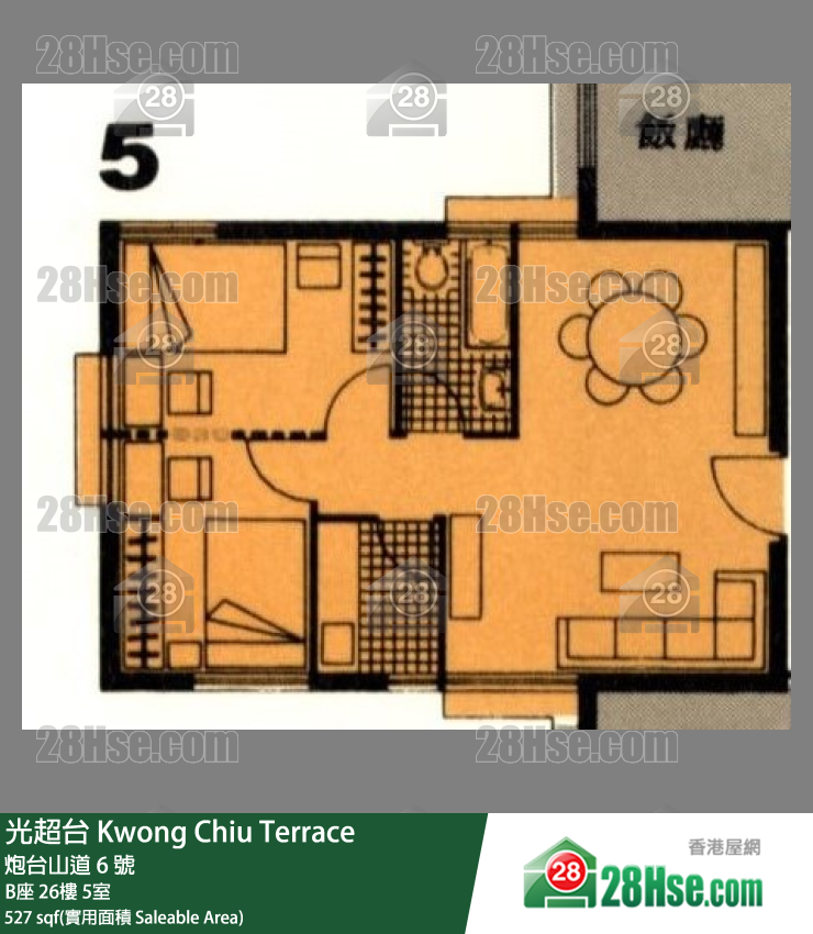 光超台 B座26楼 5室 平面图