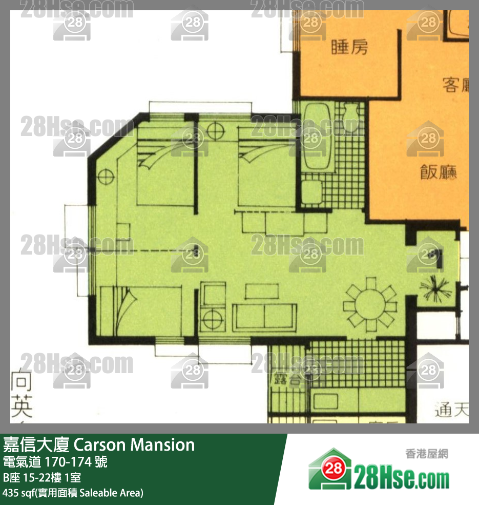 嘉信大厦 B座15楼 1室 平面图