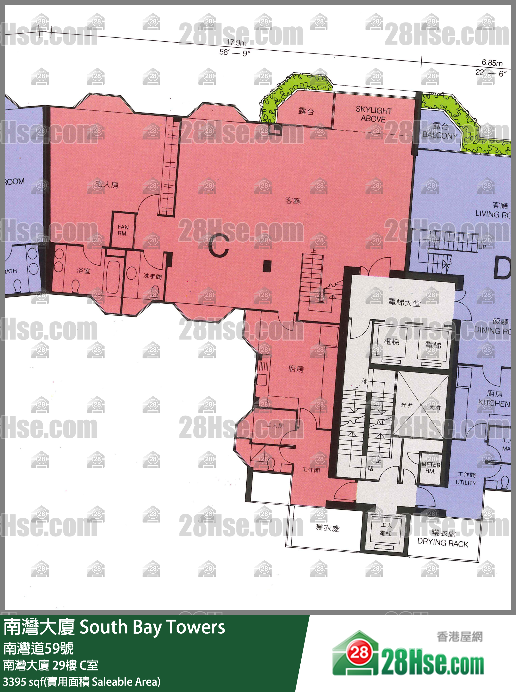 南湾大厦 南湾大厦29楼 C室 平面图