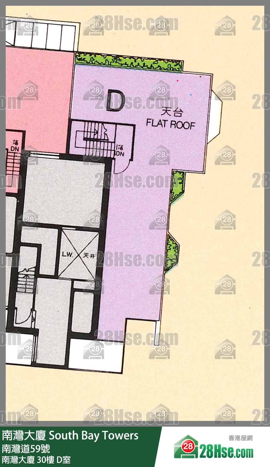 南灣大廈 南灣大廈30樓 D室 平面圖