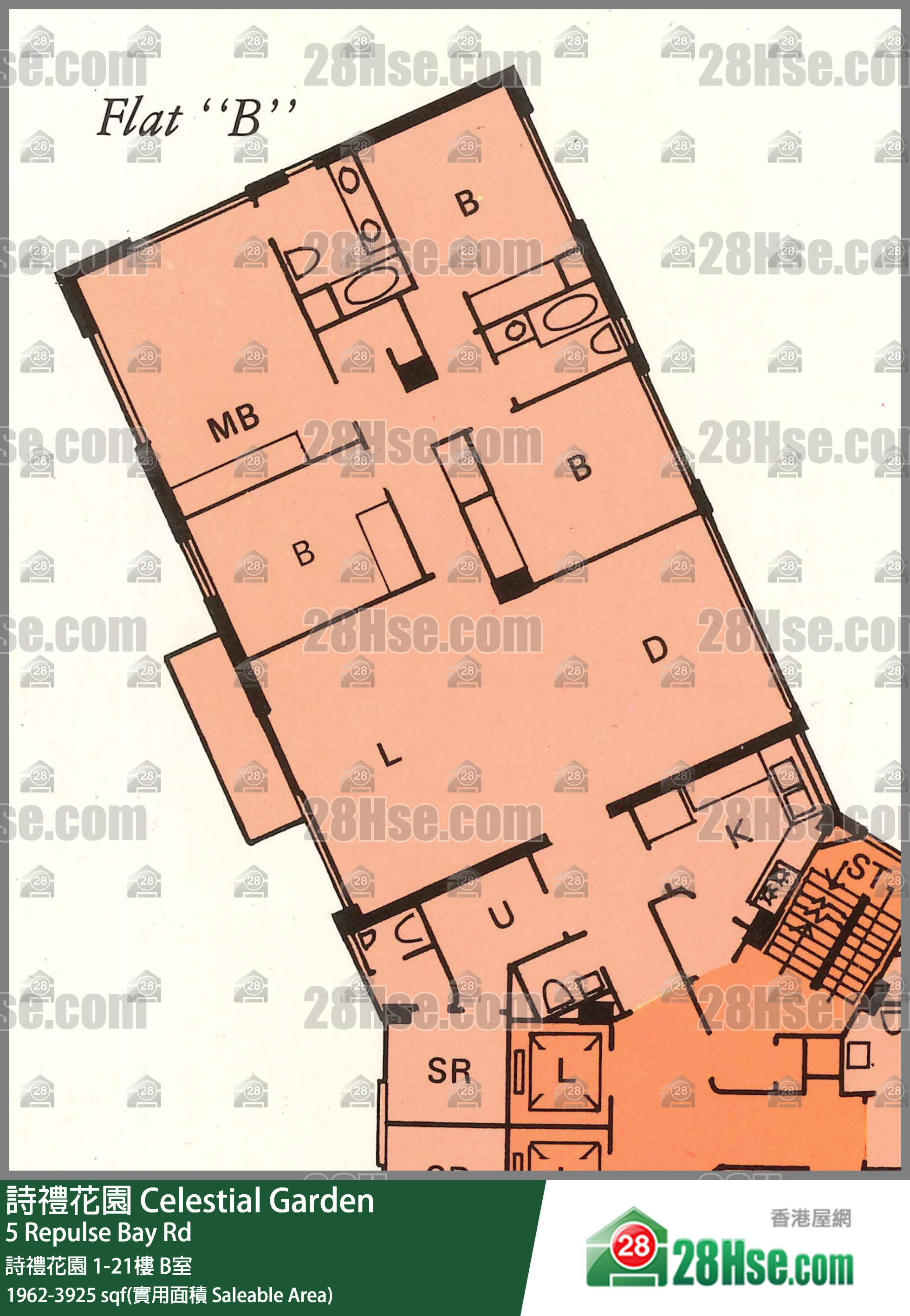 詩禮花園 詩禮花園21樓 B室 平面圖