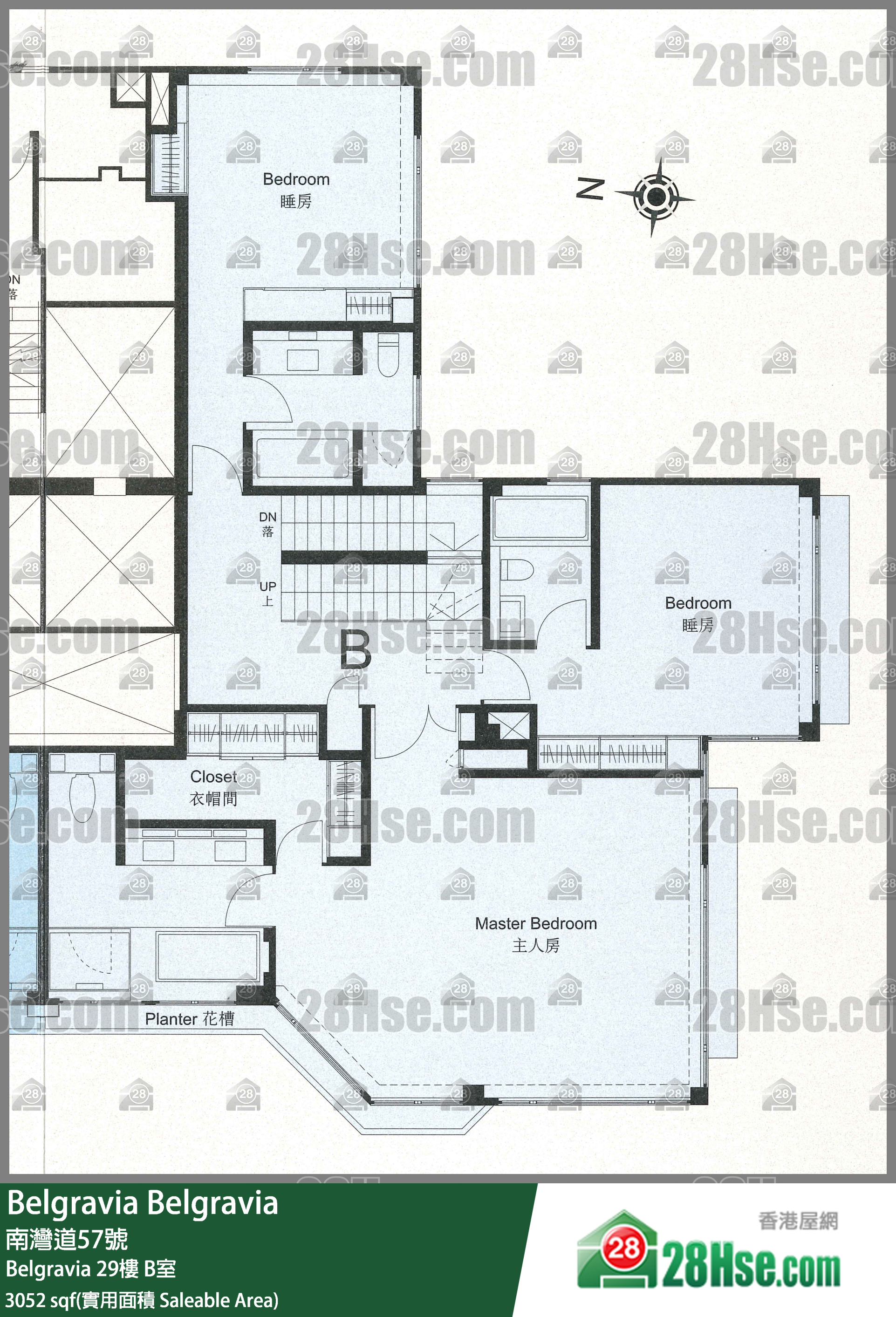 Belgravia,  Flat B, 29/f, Belgravia FloorPlan