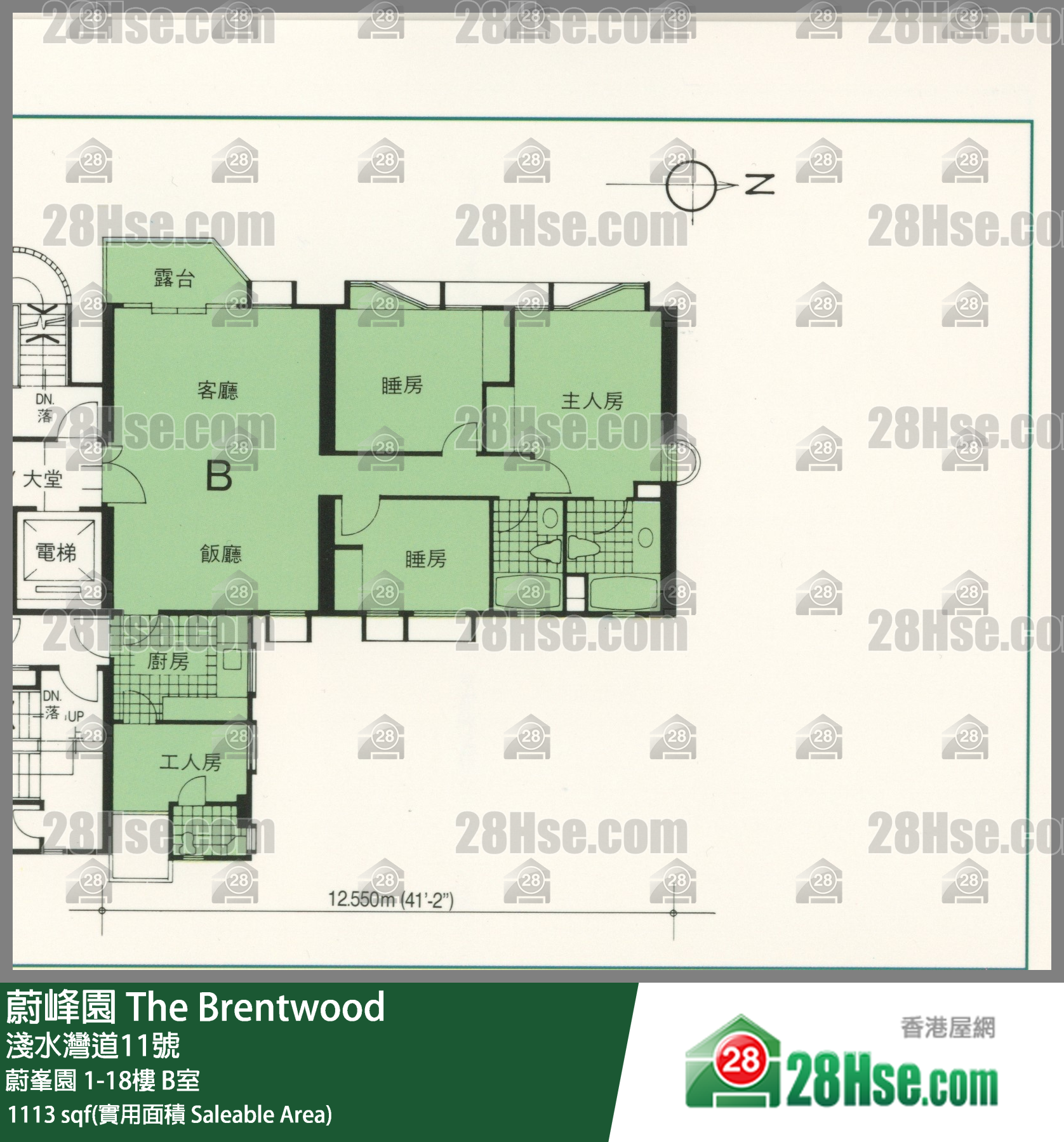 蔚峰园 单位平面图(由 28Hse 提供)