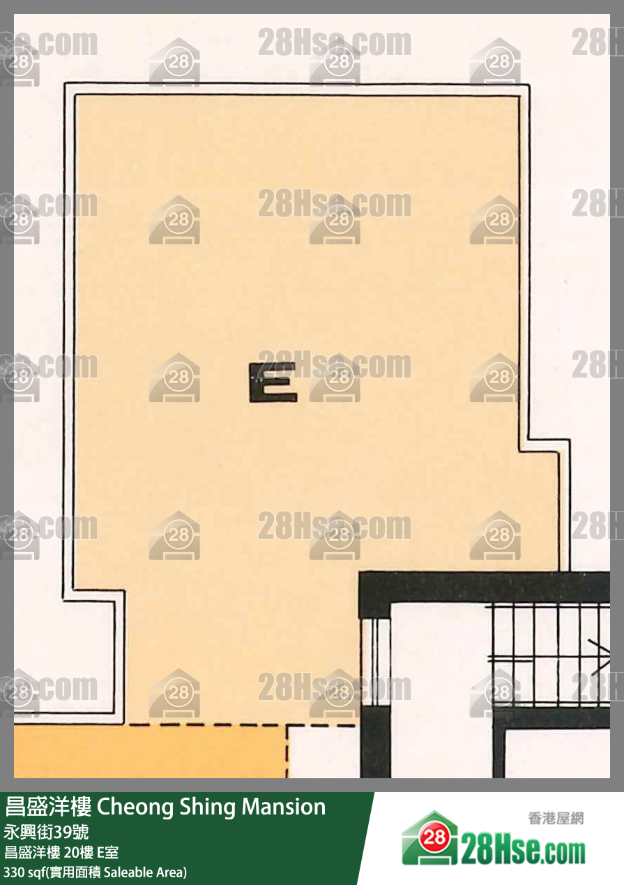 昌盛洋樓 昌盛洋樓20樓 E室 平面圖