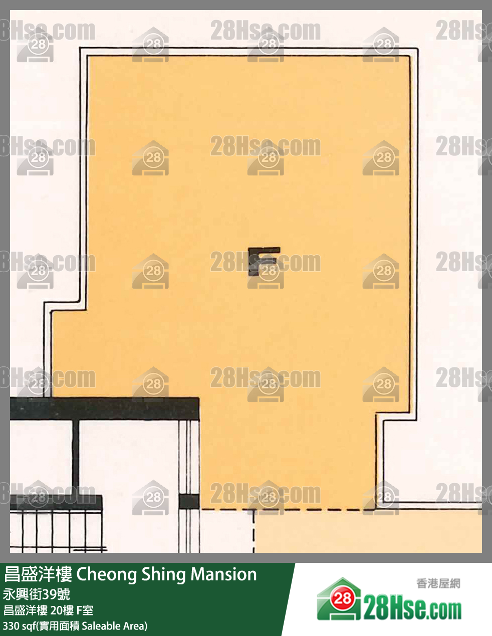 昌盛洋樓 昌盛洋樓 20樓 F室 平面圖