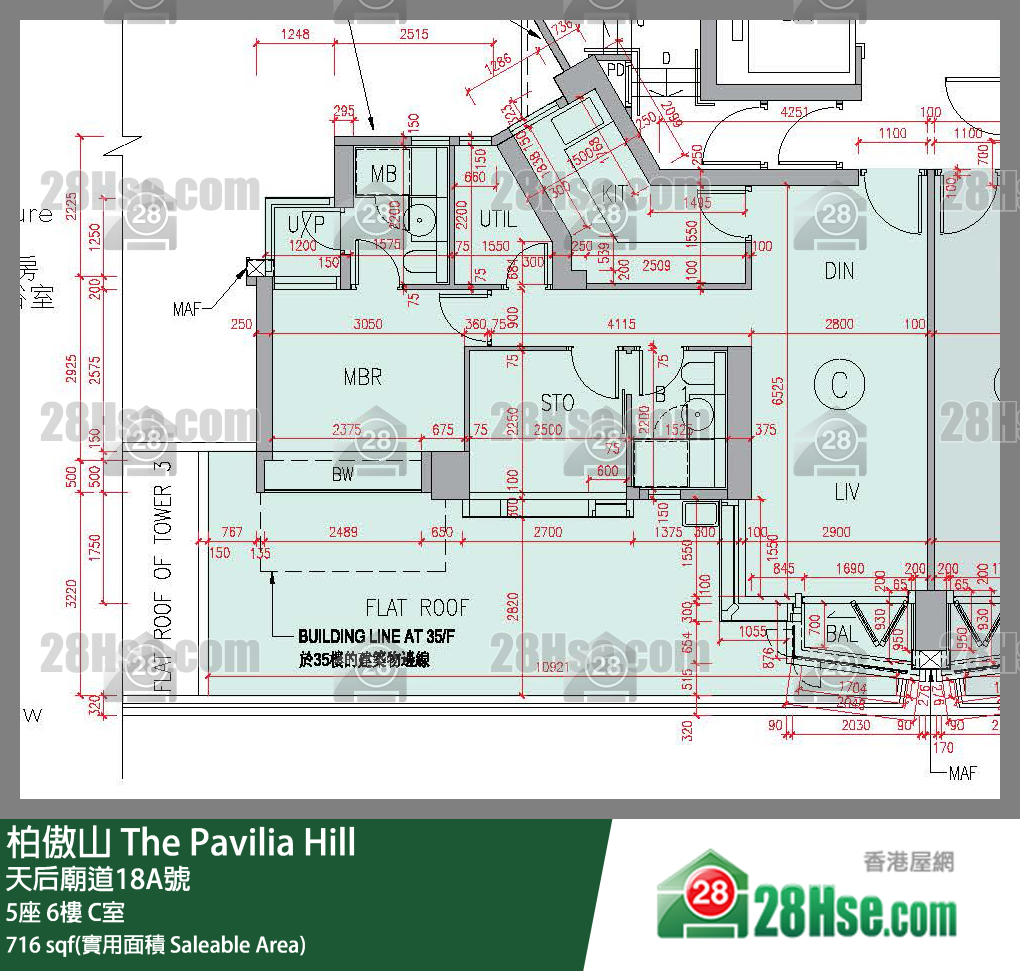 柏傲山 5座6樓 C室 平面圖