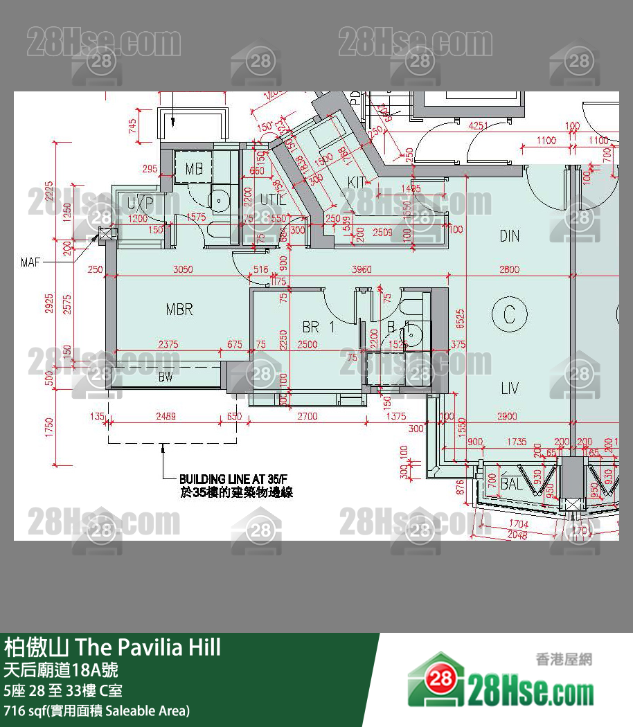 柏傲山 5座31樓 C室 平面圖
