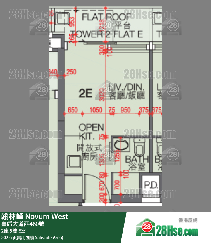翰林峰 2座 5樓 E室 平面圖