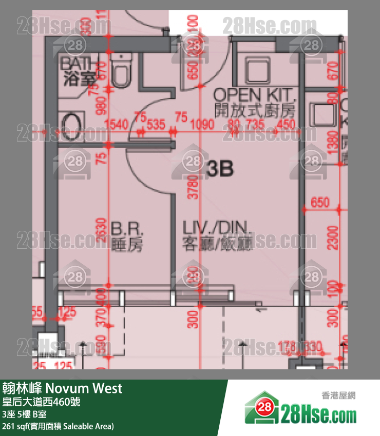 Novum West Unit FloorPlan (Provided by 28Hse)