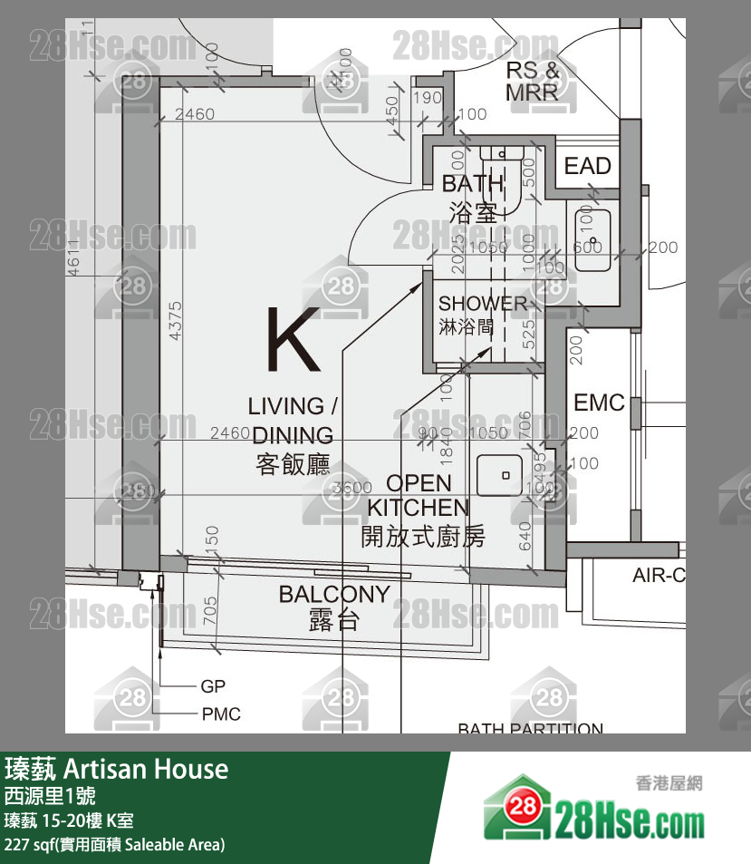 瑧蓺 瑧蓺 18樓 K室 平面圖
