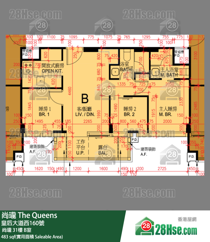 尚瓏  尚瓏 31樓 B室 平面圖