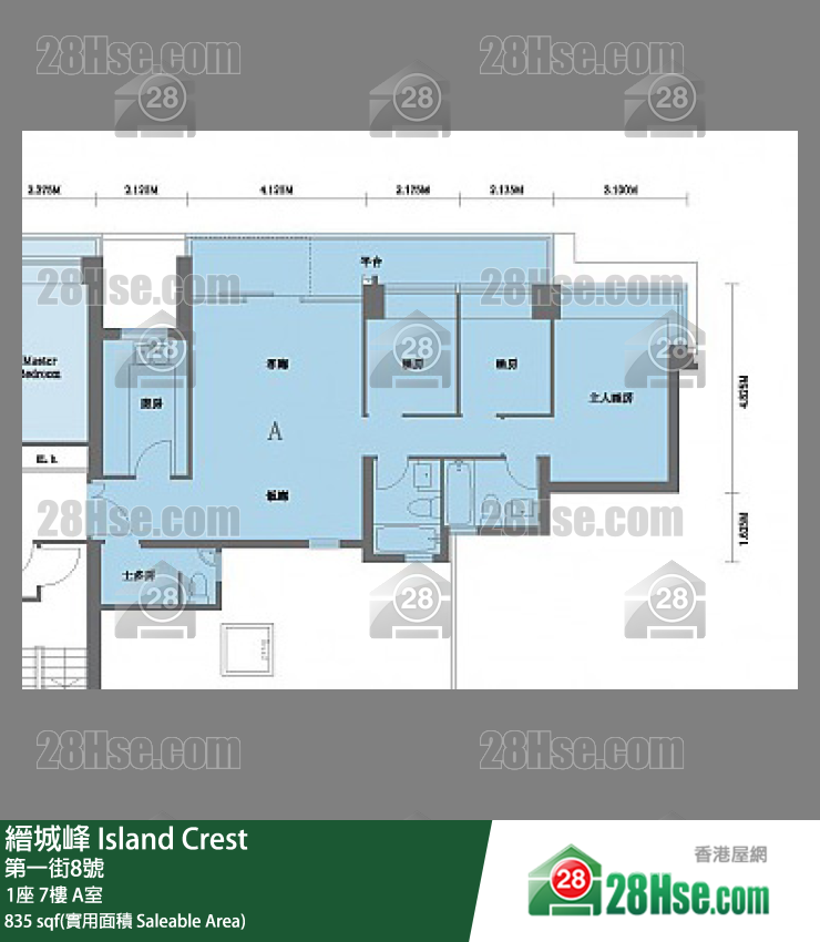 縉城峰 1座7樓 A室 平面圖