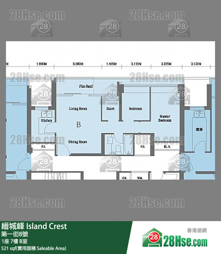 縉城峰 1座7樓 B室 平面圖