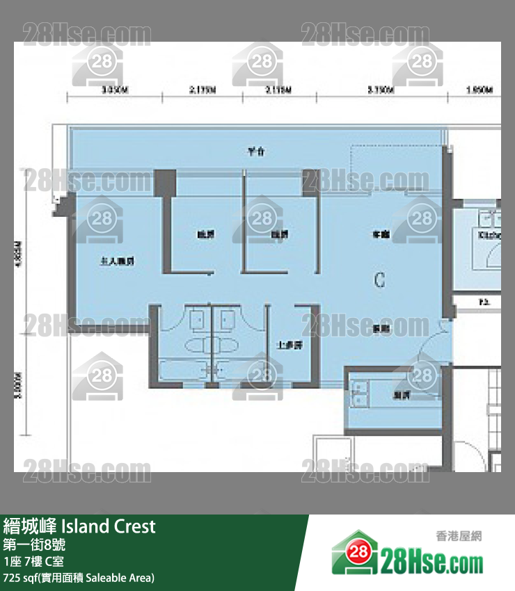 縉城峰 1座 7樓 C室 平面圖