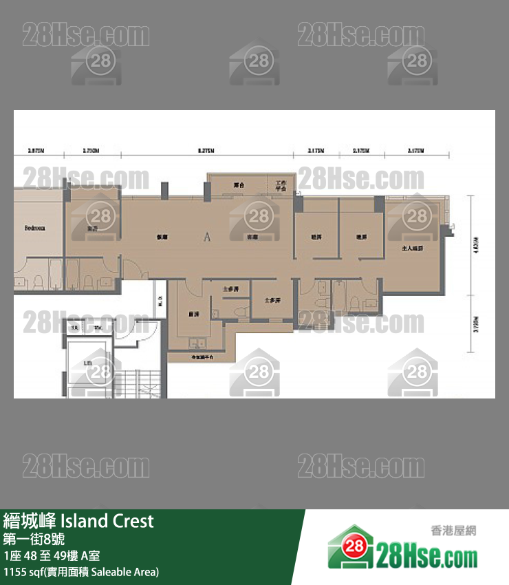 縉城峰 1座48樓 A室 平面圖