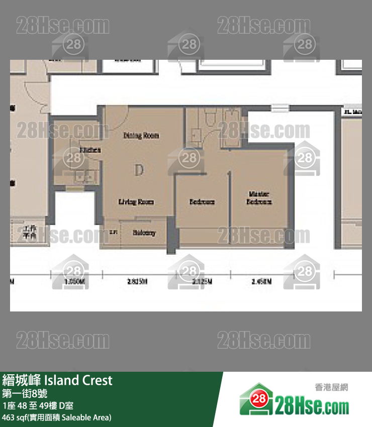 縉城峰 1座48樓 D室 平面圖