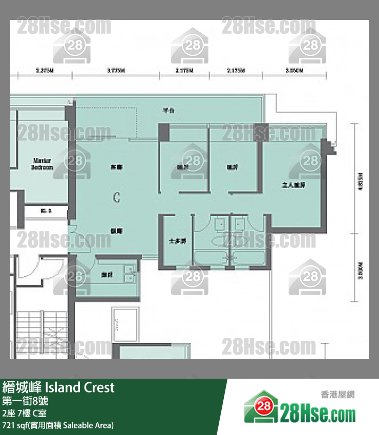 縉城峰 2座7樓 C室 平面圖