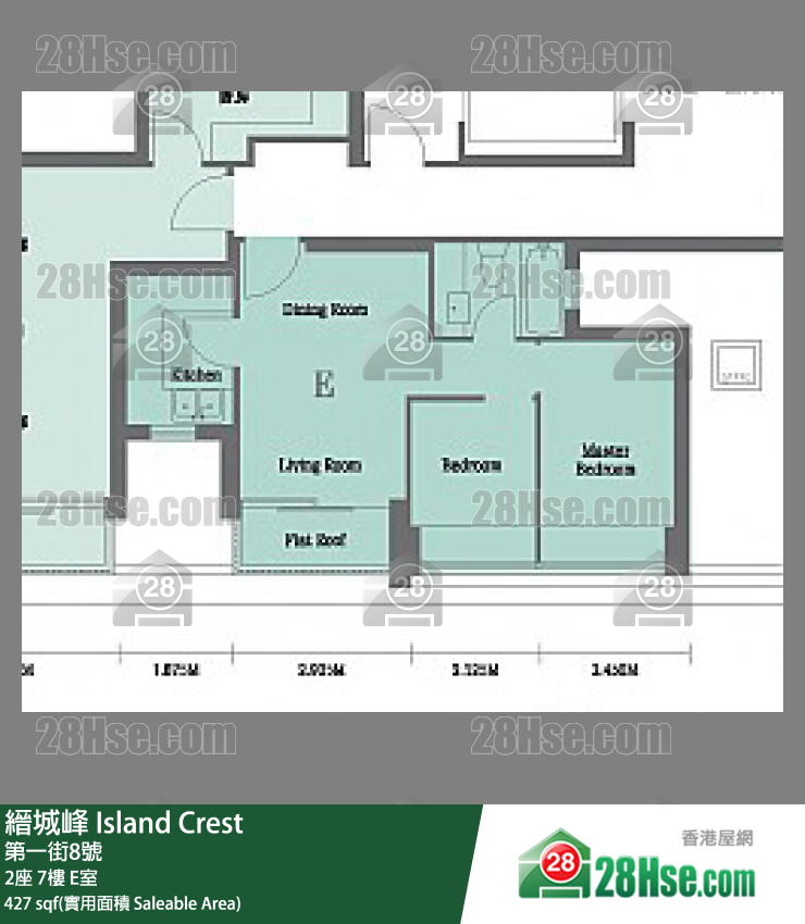 縉城峰 2座7樓 E室 平面圖