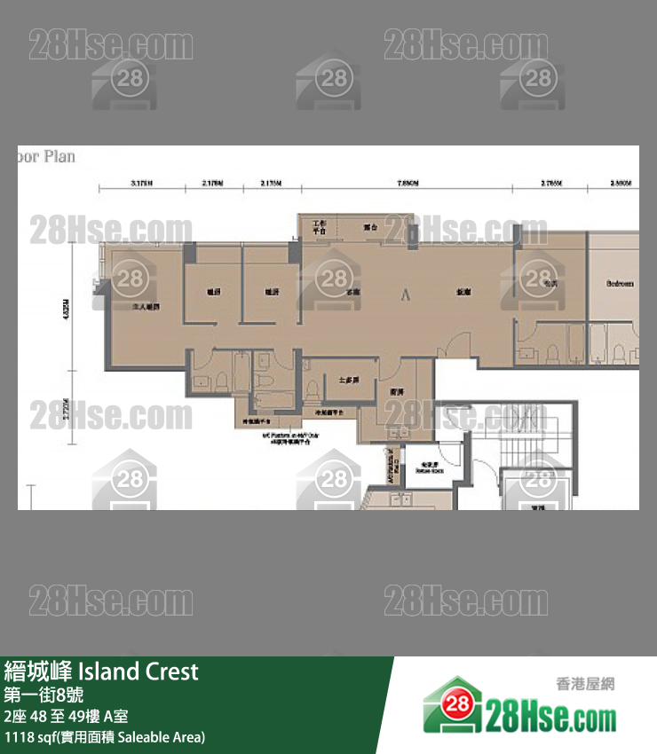 縉城峰 2座49樓 A室 平面圖
