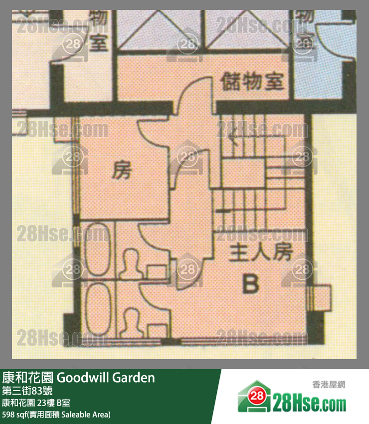 康和花園 康和花園23樓 B室 平面圖