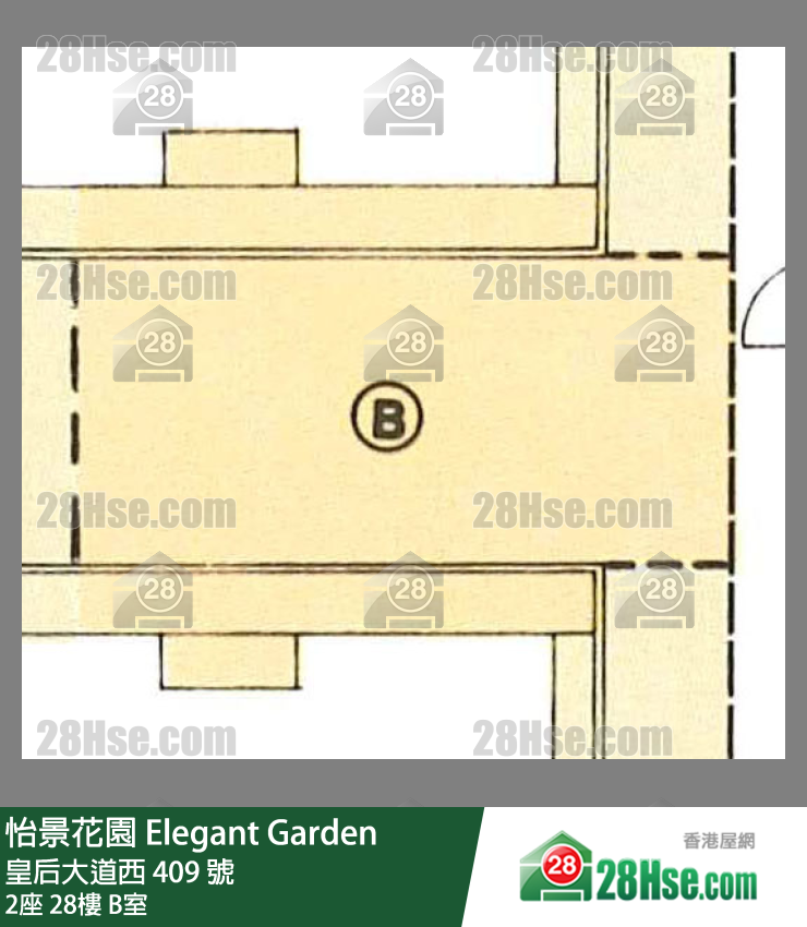 怡景花園 2座28樓 B室 平面圖