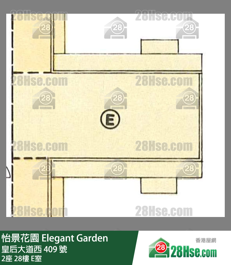 怡景花园 2座28楼 E室 平面图