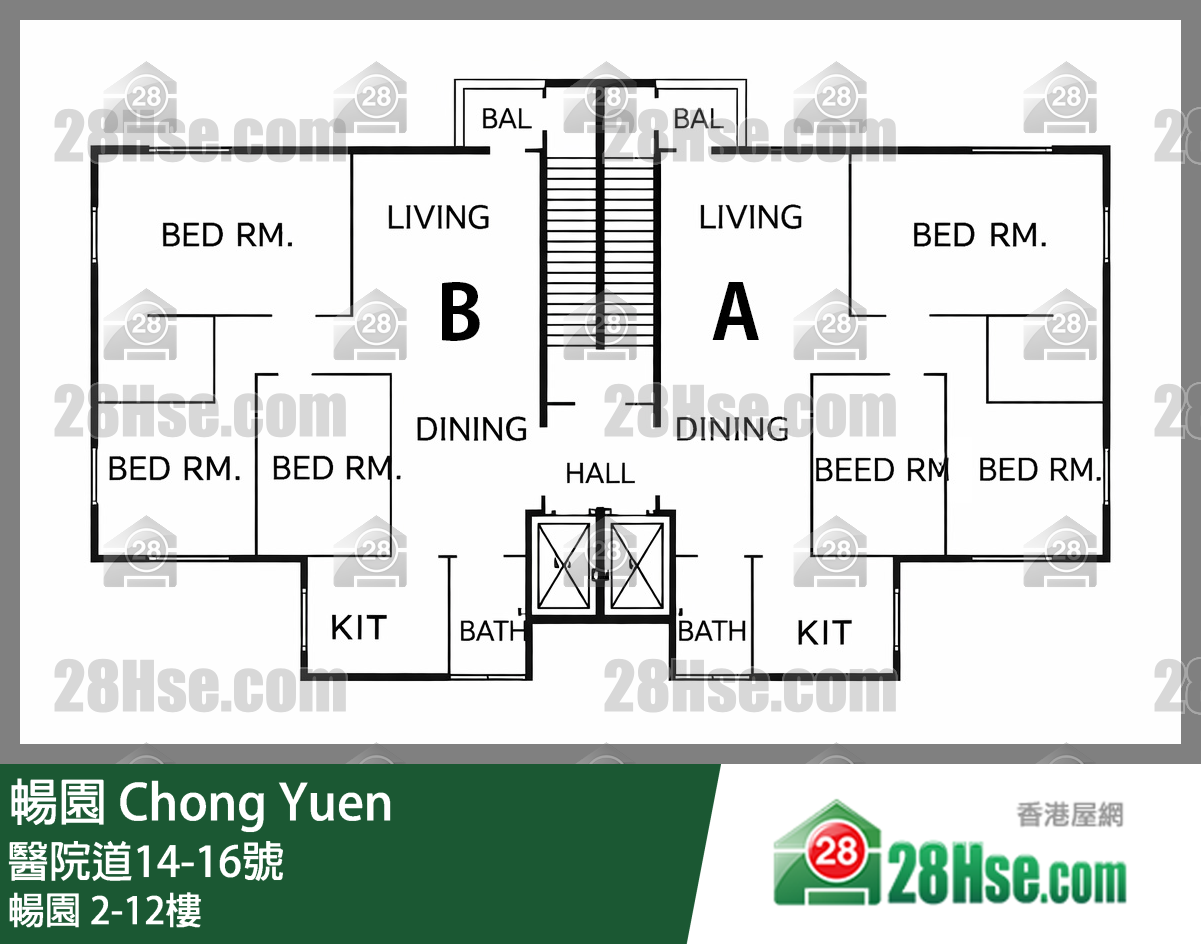 畅园 楼层平面图(由 28Hse 提供)