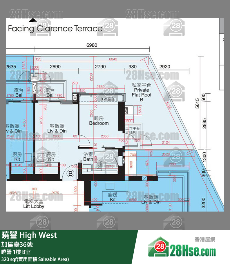 曉譽 曉譽 1樓 B室 平面圖