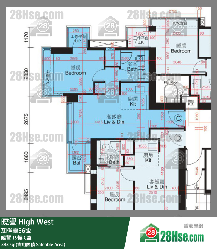 曉譽 曉譽19樓 C室 平面圖