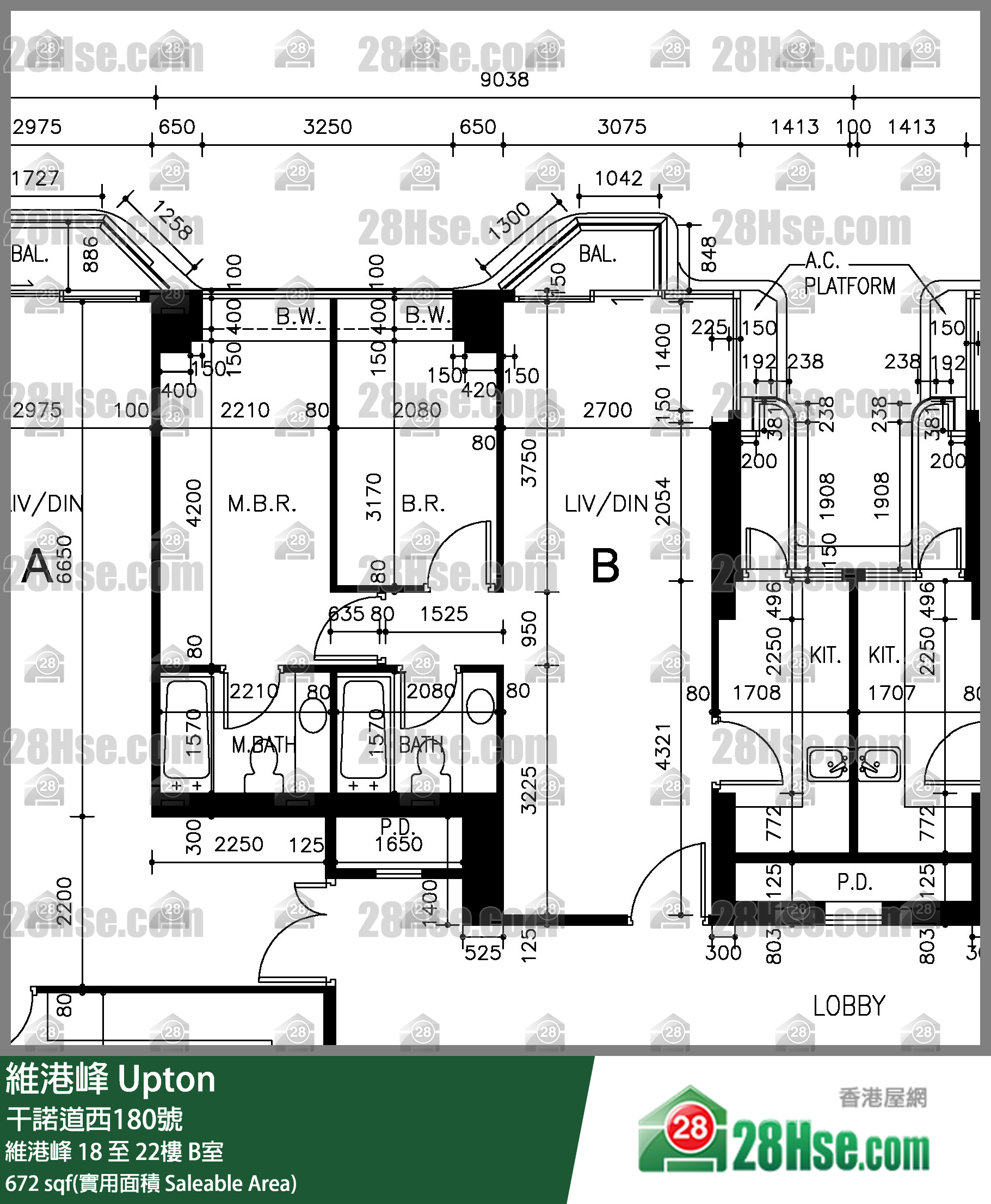 維港峰 維港峰18樓 B室 平面圖