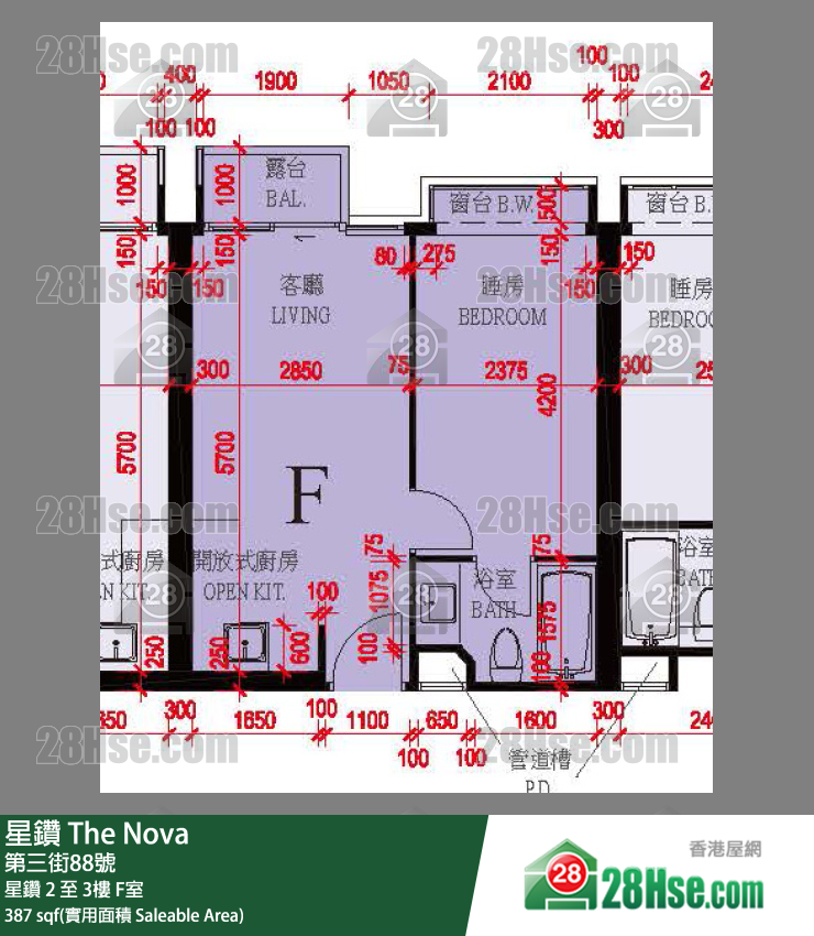 星鑽 星鑽2樓 F室 平面圖