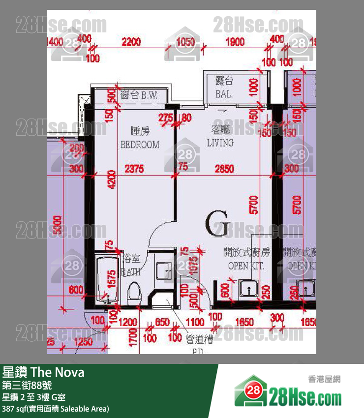 星鑽 星鑽2樓 G室 平面圖