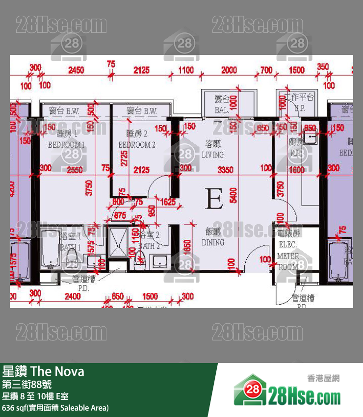 星鑽 星鑽9樓 E室 平面圖