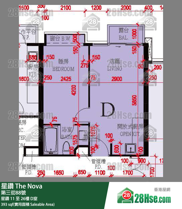 星鑽 星鑽21樓 D室 平面圖