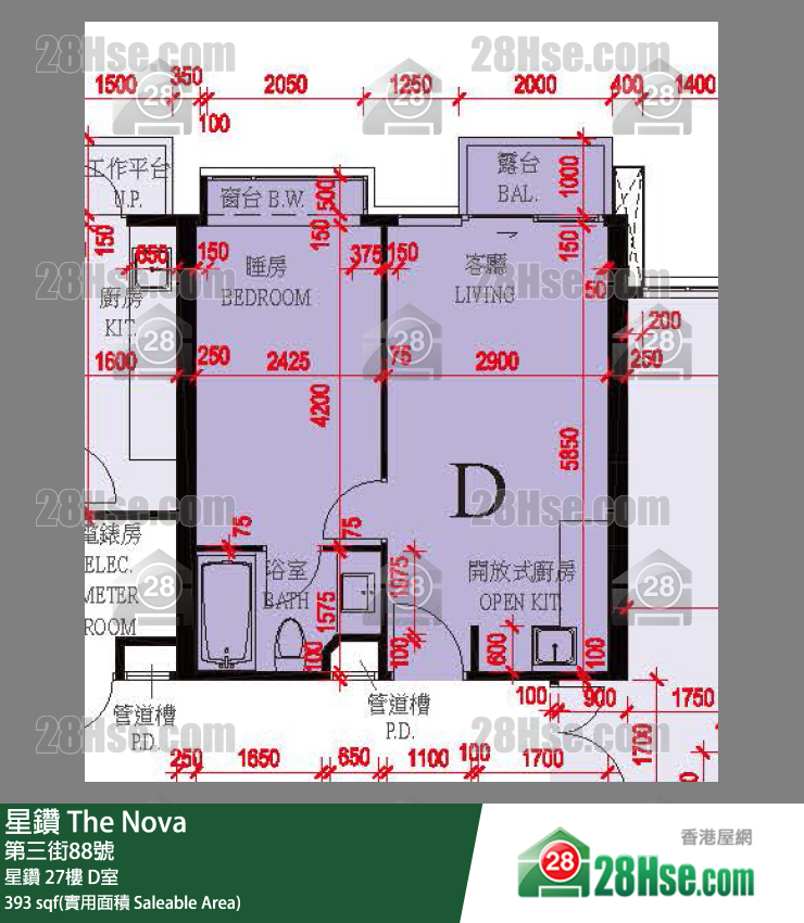 星鑽 星鑽27樓 D室 平面圖