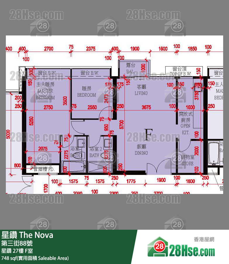 星鑽 星鑽27樓 F室 平面圖