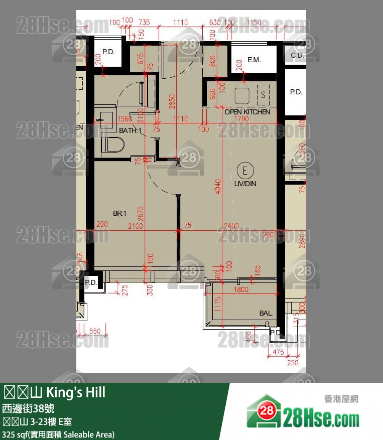 King's Hill Unit FloorPlan (Provided by 28Hse)