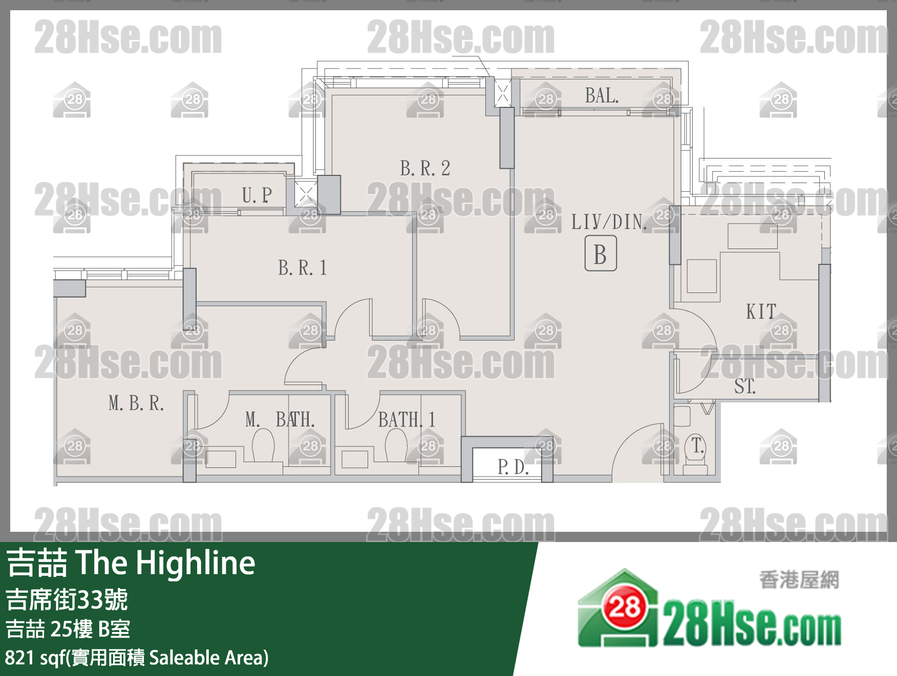 吉喆 吉喆25樓 B室 平面圖