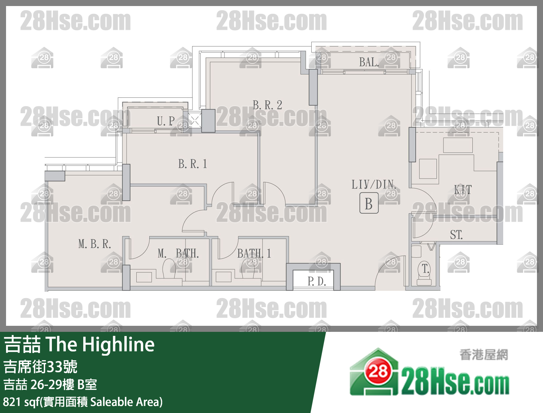 吉喆 吉喆26樓 B室 平面圖