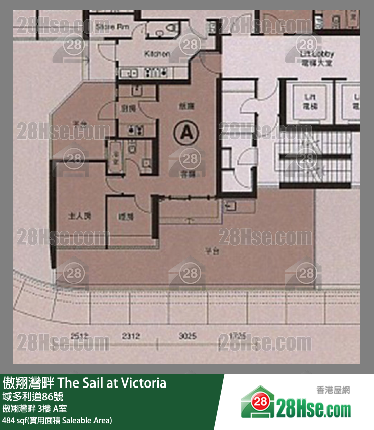 傲翔灣畔 傲翔灣畔 3樓 A室 平面圖