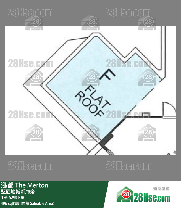 泓都 1座62楼 F室 平面图