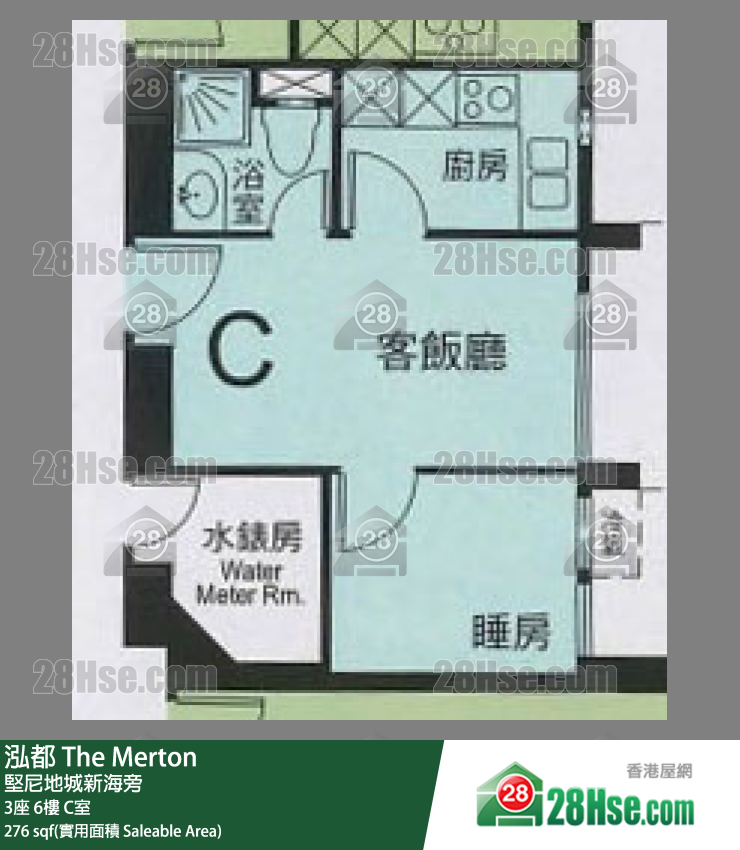 泓都 3座6樓 C室 平面圖