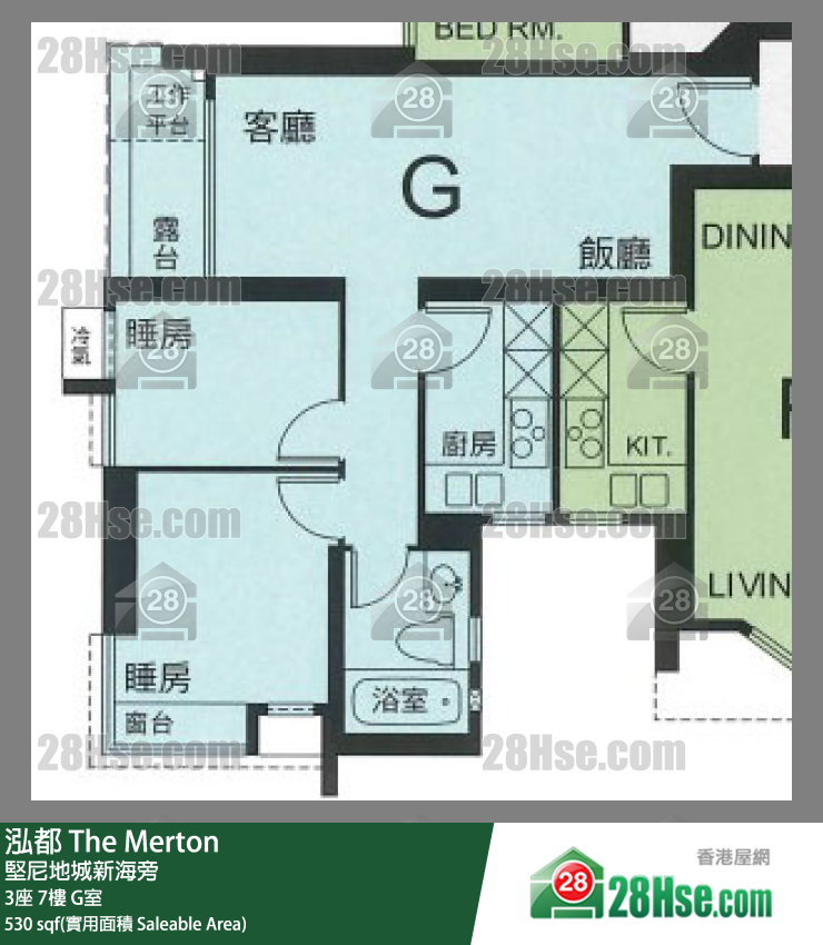 泓都 3座7樓 G室 平面圖
