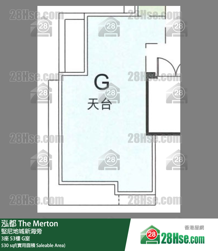 泓都 3座53樓 G室 平面圖