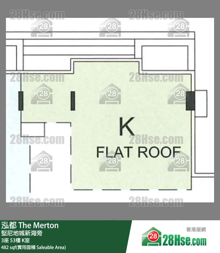 泓都 3座53樓 K室 平面圖