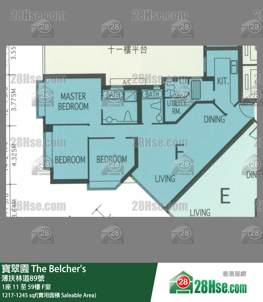 寶翠園 1座26樓 F室 平面圖