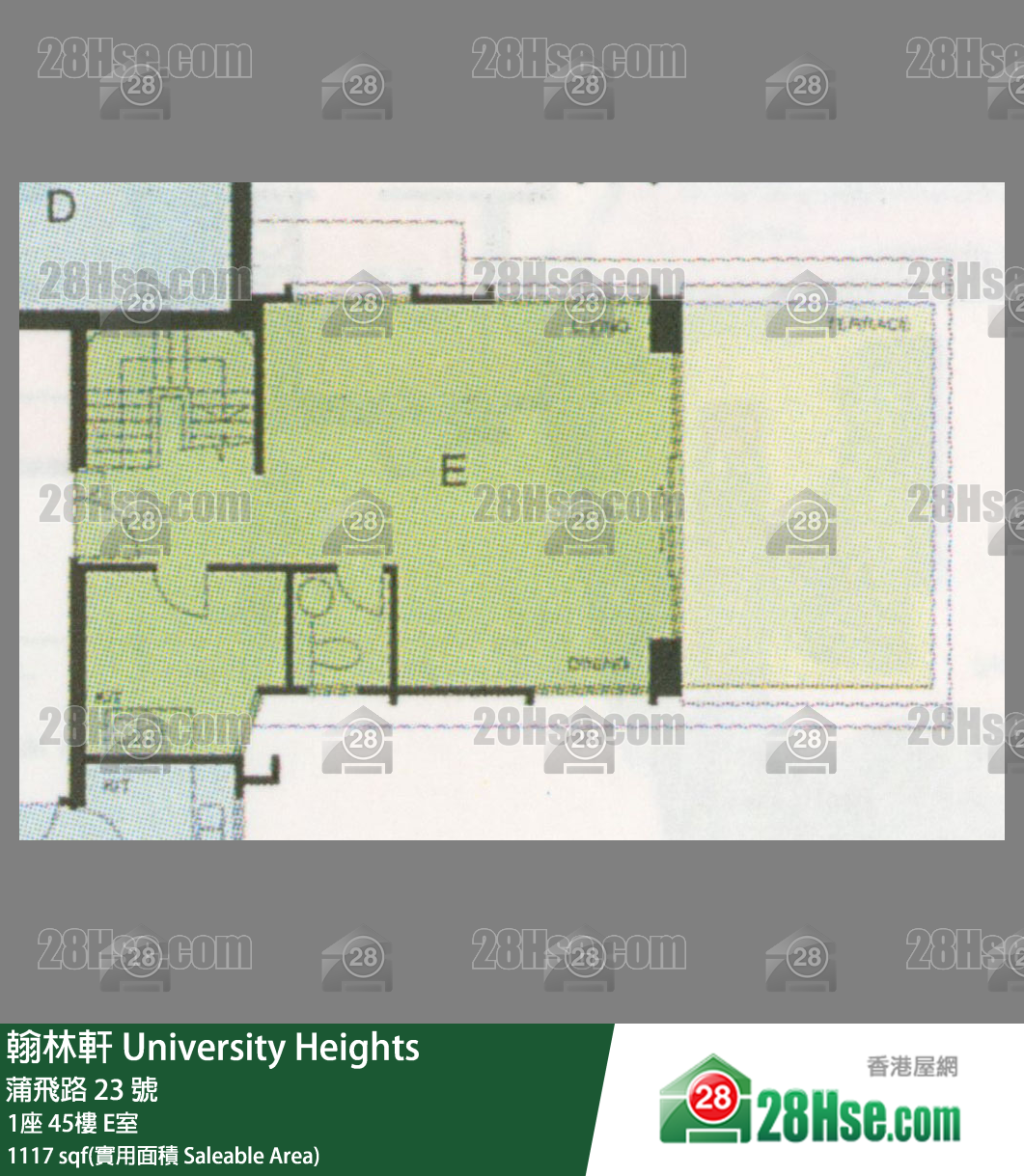 翰林轩 1座45楼 E室 平面图